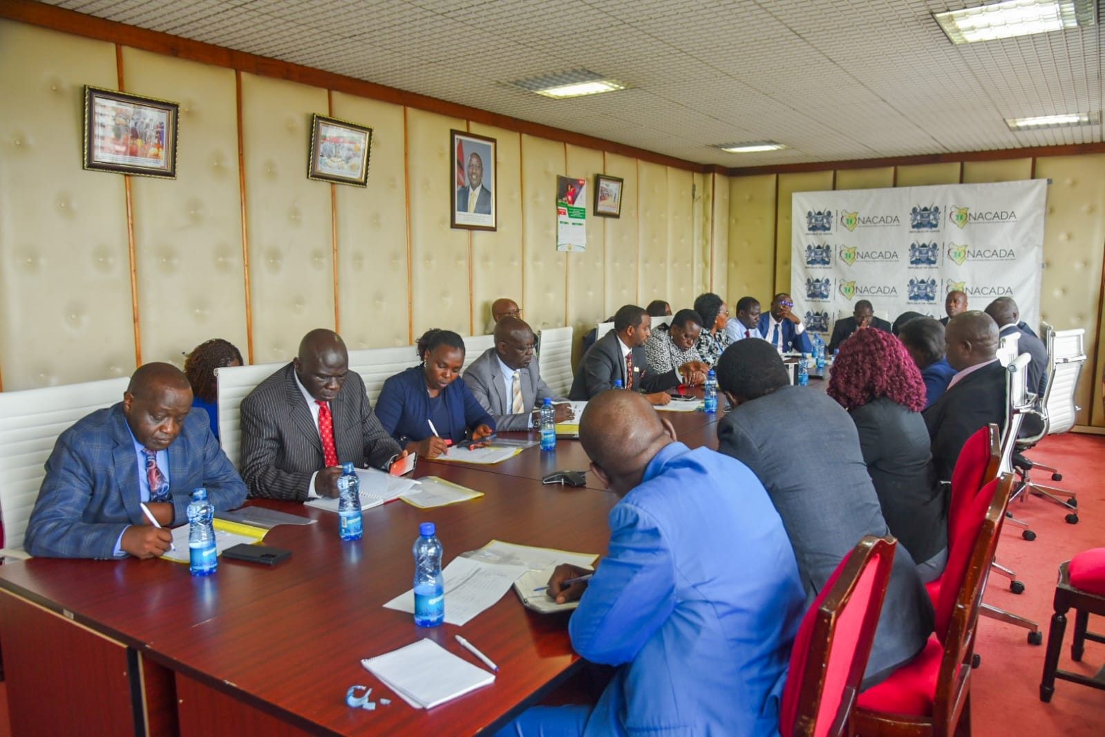 Members of the Parliamentary Committee on Administration and National Security together with NACADA'S technical team led by the Board Chair Rev. Dr. Stephen Mairori, EBS, and the CEO Dr. Anthony Omerikwa, MBS